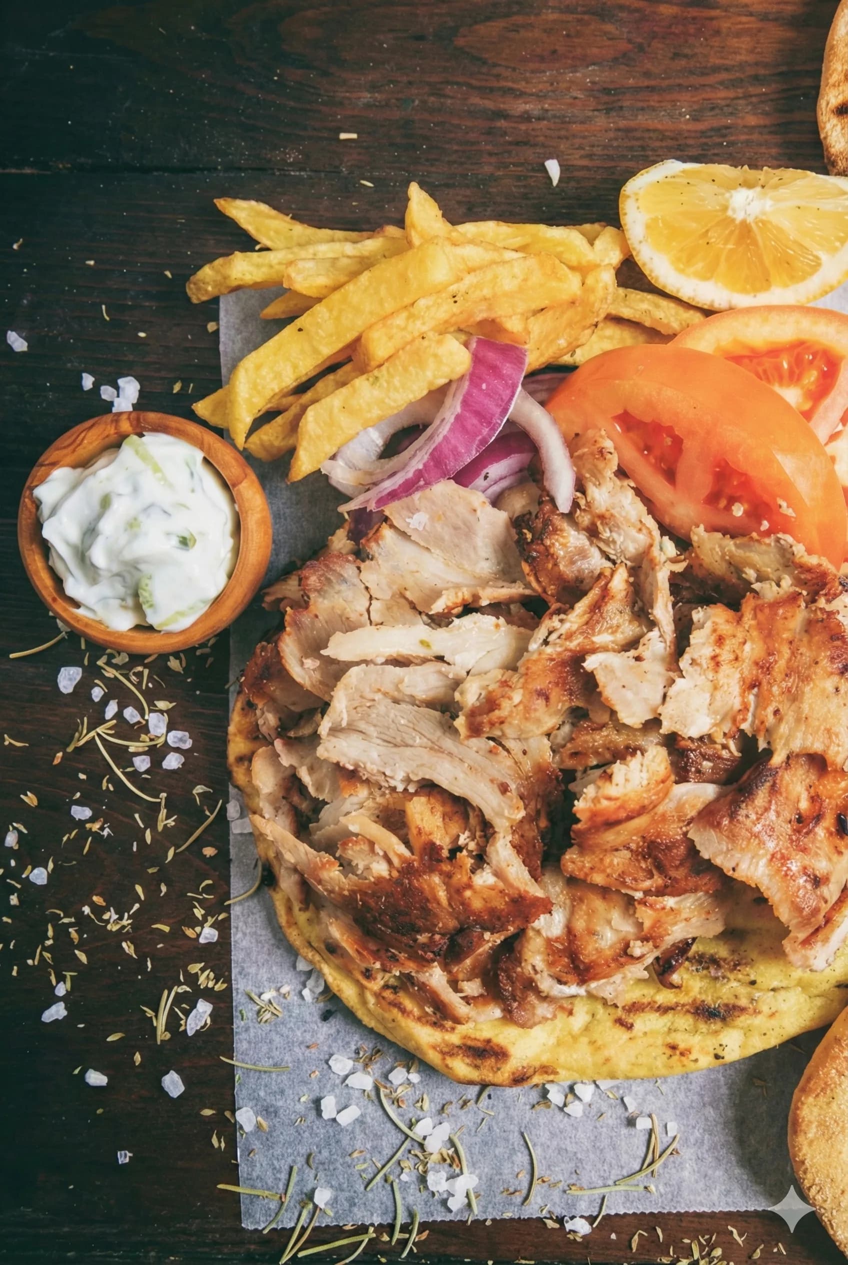 Griechisches Restaurant Irodion im Hotel Günter – Gyros mit Tzatziki